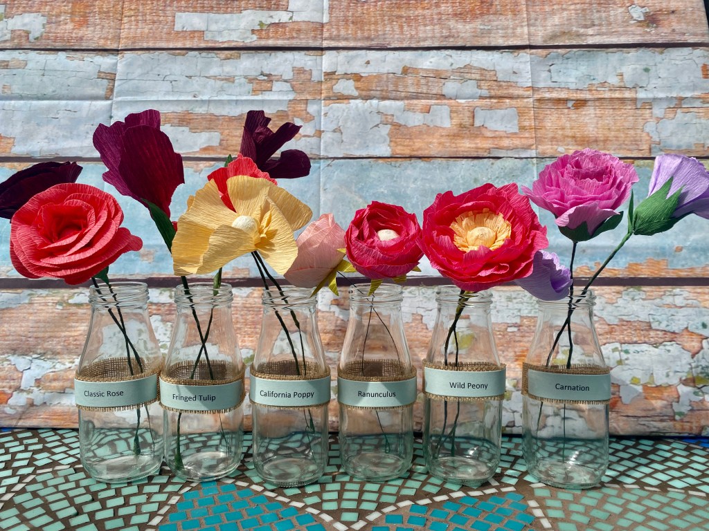 Sizzix Flowers and Crepe paper – Sharon Curtis